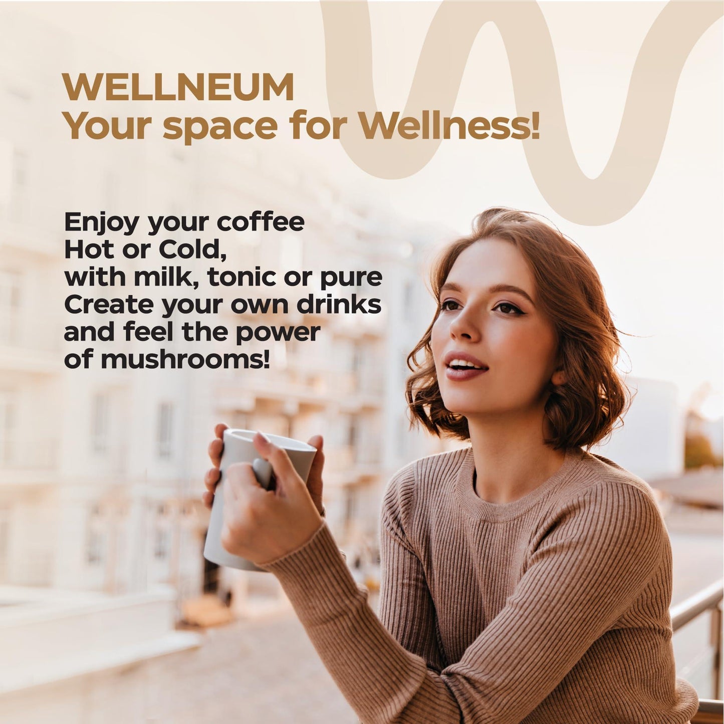 Mushroom Coffee   9 Mushroom Adaptogen Mix   Lion's Mane Chaga Turkey Tail Reishi Shiitake   Instant Coffee Powder for Gut Health Immunity Energy Brain Boost   No GMO Sugar Free Keto Friendly